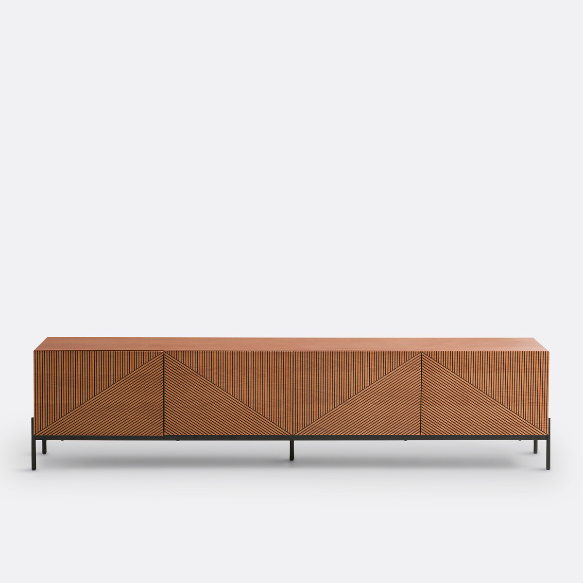 Meuble TV hifi vintage, Lodge coloris noyer, LA REDOUTE INTERIEURS