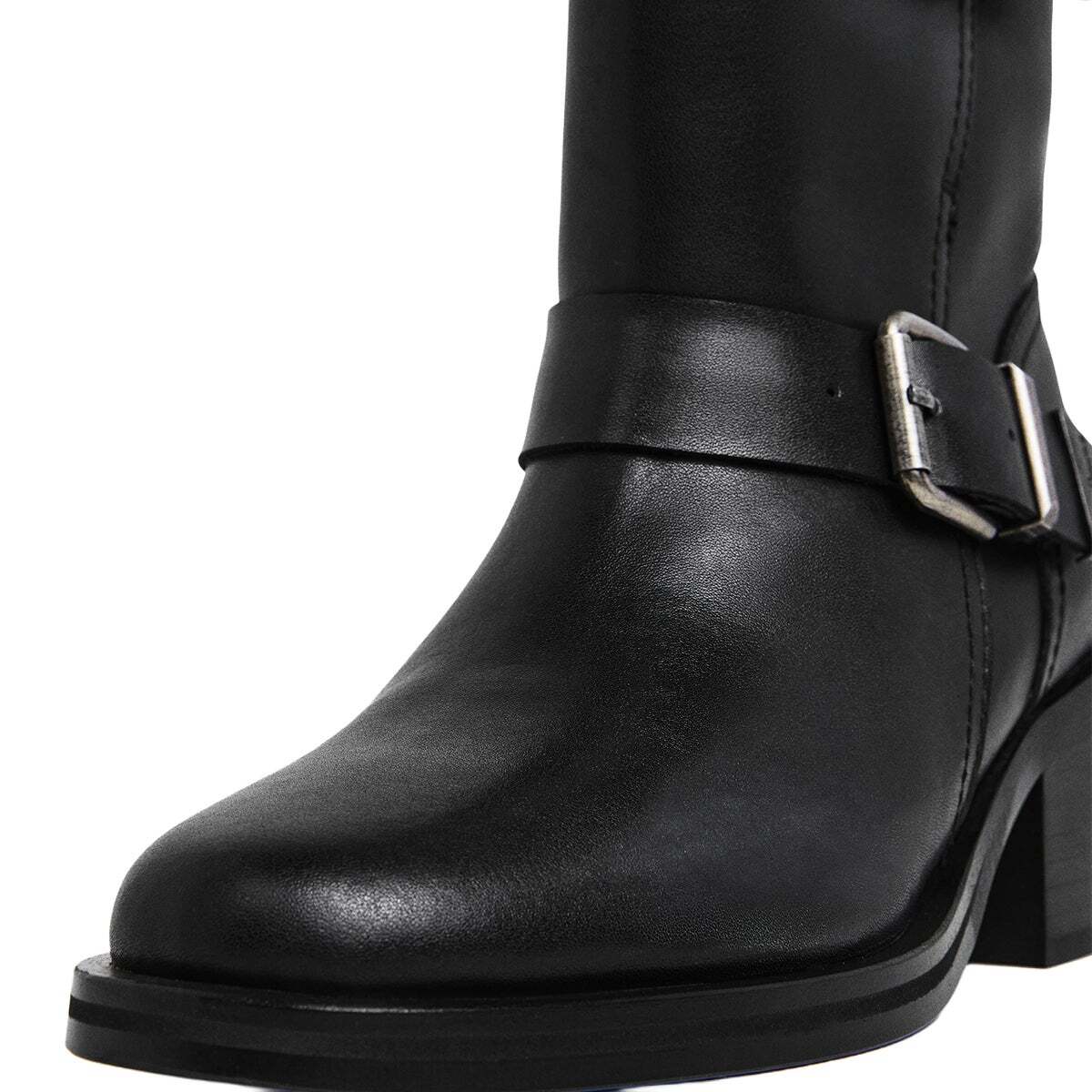 Bottes En Cuir Avec Sangles noir, PEPE JEANS