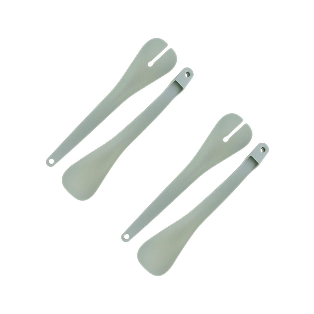 Set de 2 ustensiles de cuisine couverts à salade BASIC vert, FACKELMANN