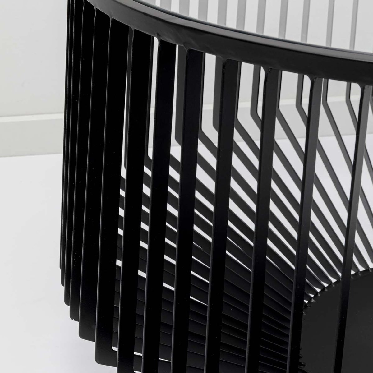 Table basse en verre et acier, CORINNE noir, KARE DESIGN