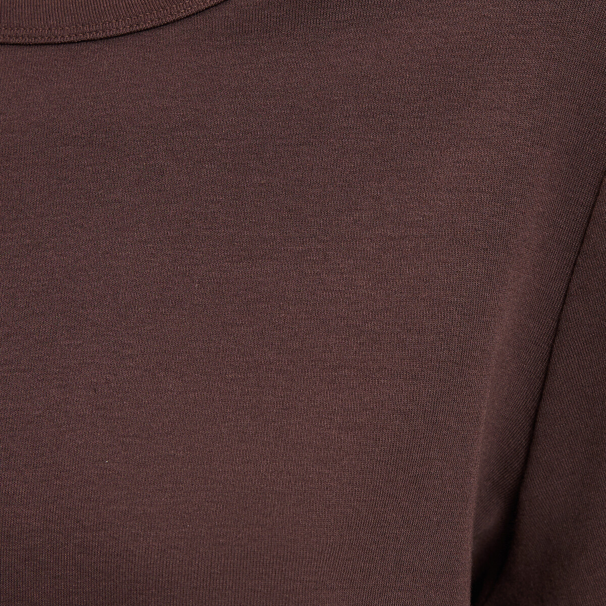 Short Sleeve Crew Neck T-Shirt brown, LA REDOUTE COLLECTIONS