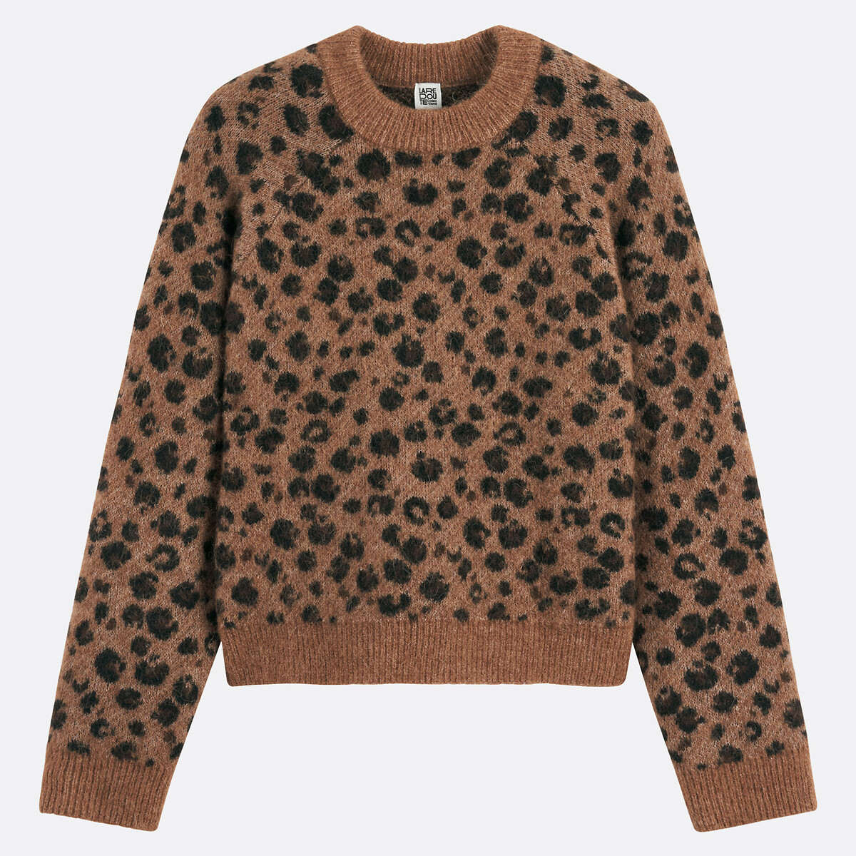Leopard Print Jumper in Wool and Alpaca leopard print, LA REDOUTE COLLECTIONS