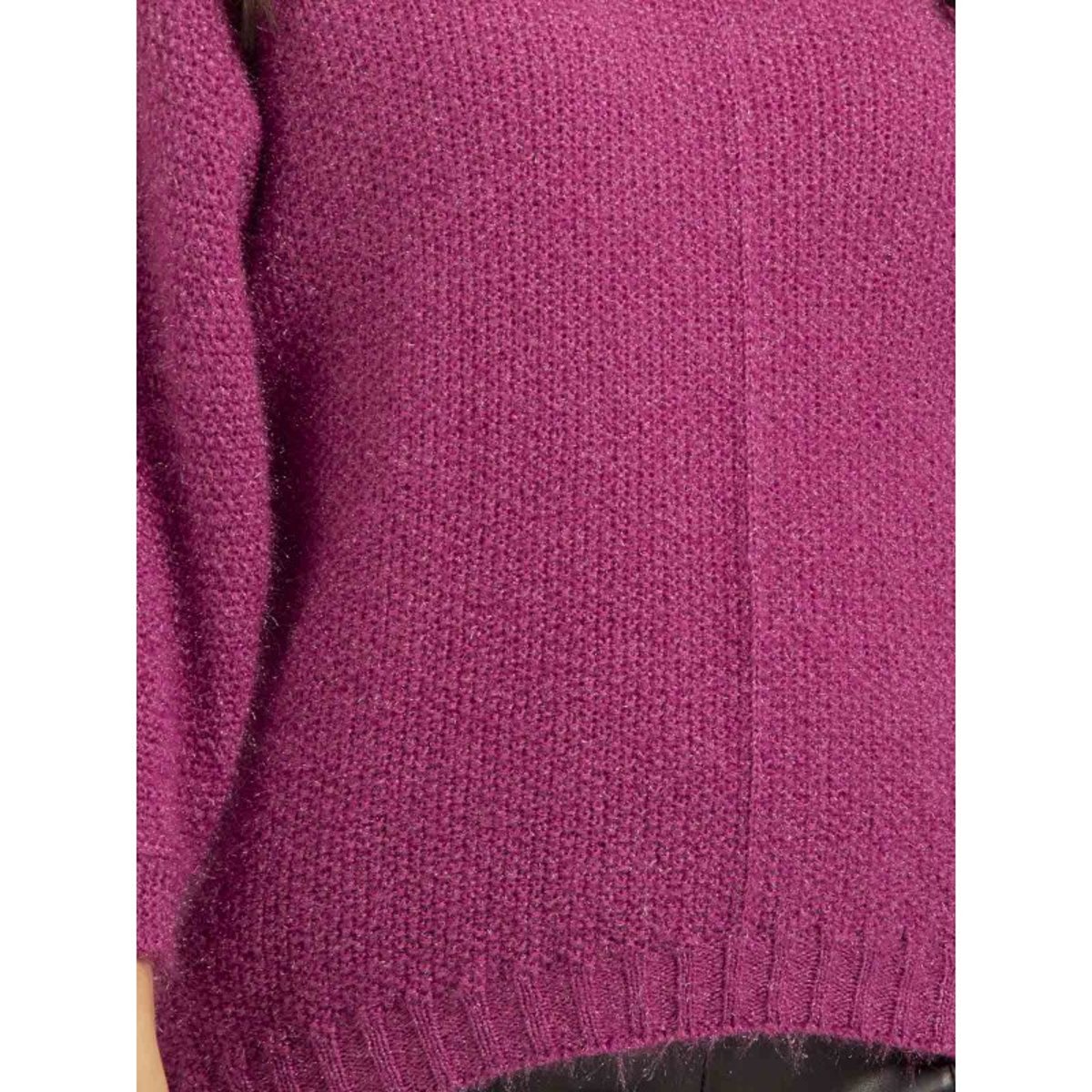 Pull Col V Kafia violet, DONA LISA