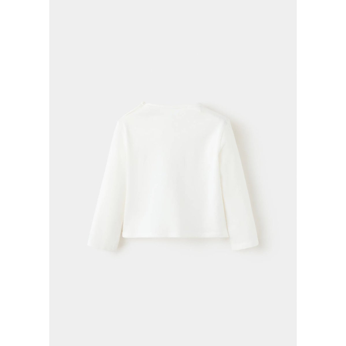 T-shirt coton détail imprimé blanc cassé, MANGO BABY