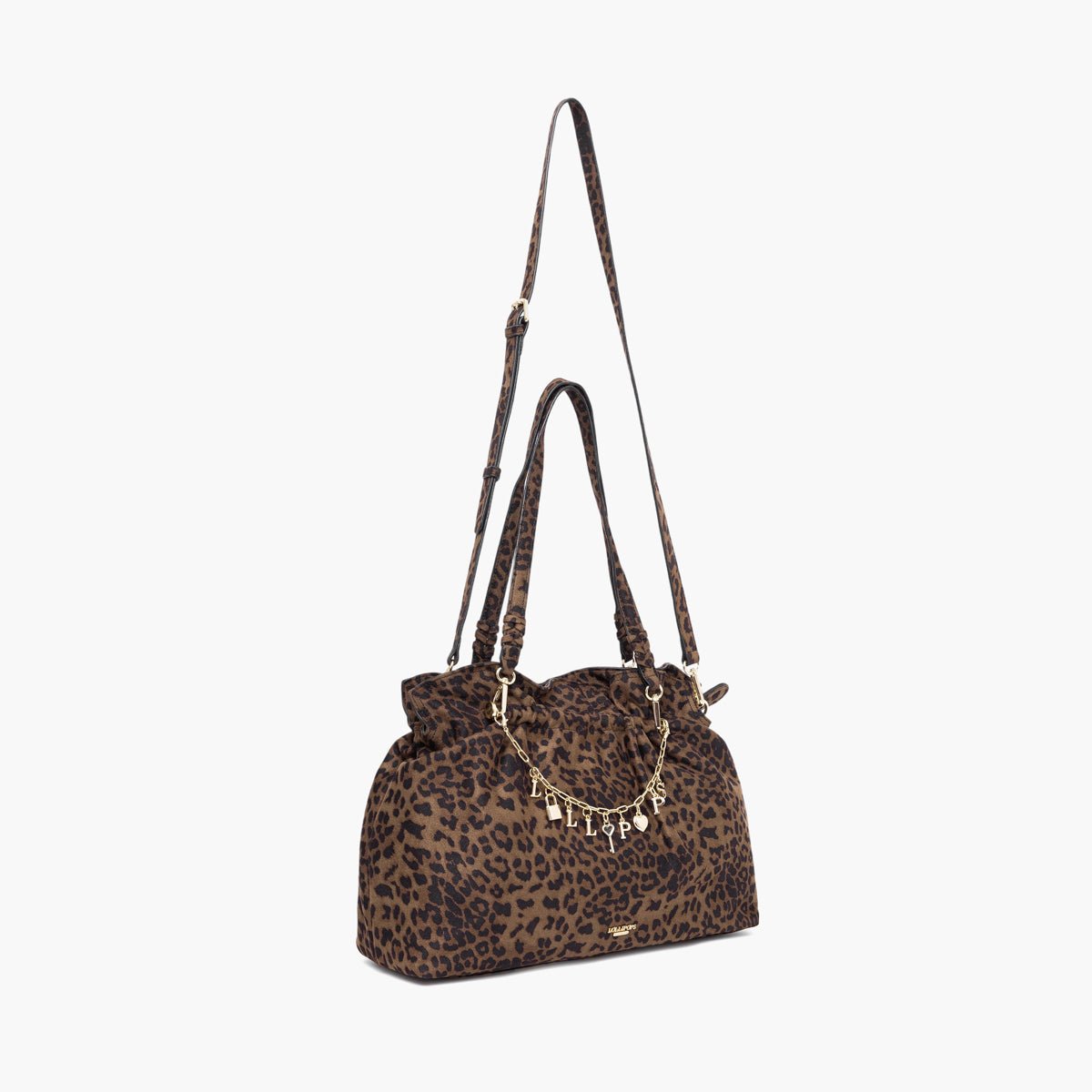 Sac shopper M léopard  Teana doré,marron, LOLLIPOPS