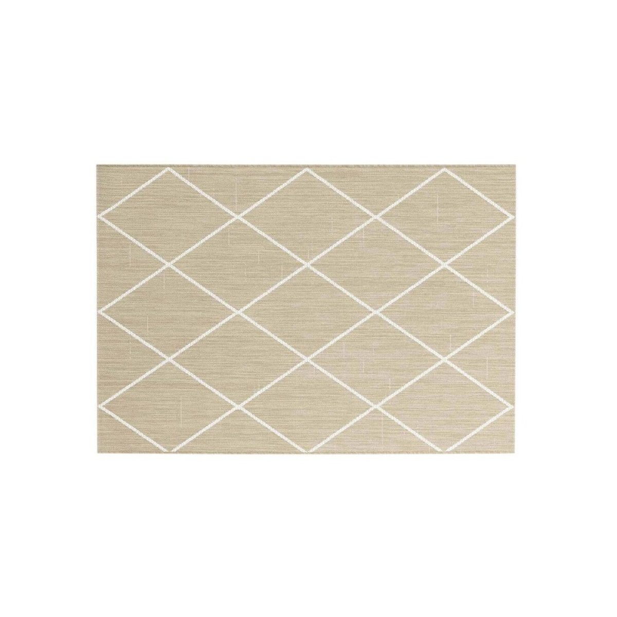 Tapis rectangle 120x170  tissé plat Damira beige, DECORATIE