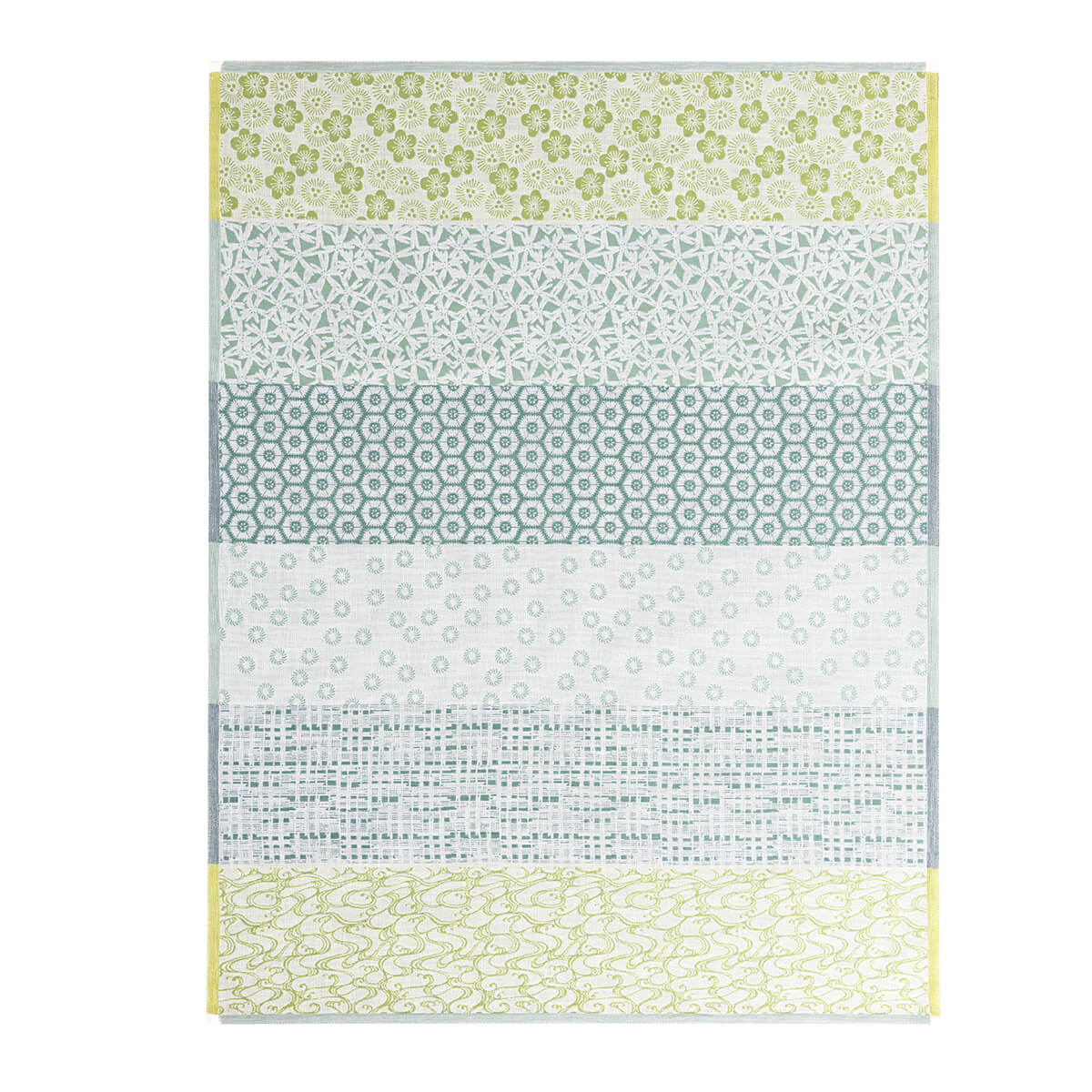 Torchon en Coton, WAGARA céladon, LE JACQUARD FRANCAIS