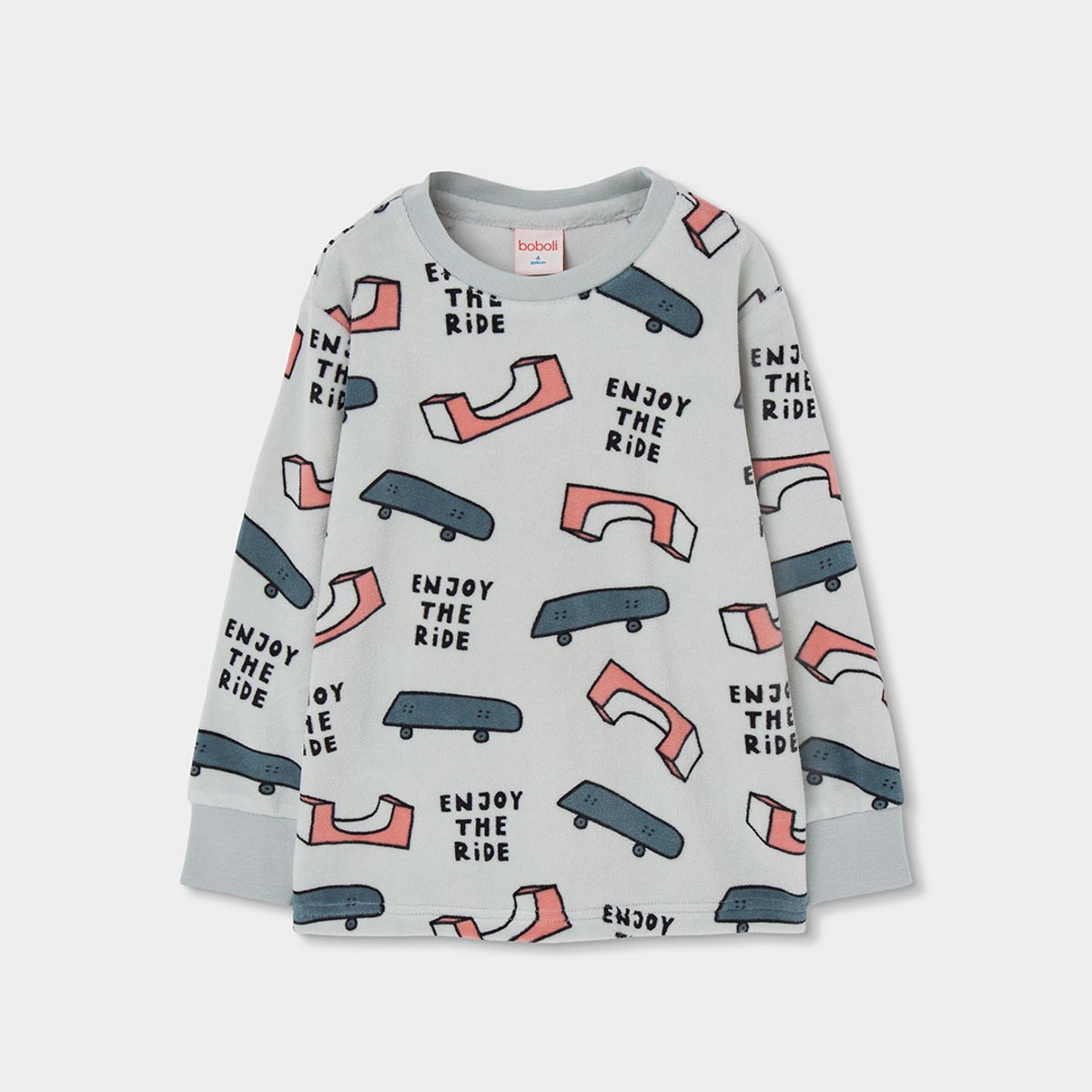 Pyjama molleton garçon imprimé skate multicolore, BOBOLI