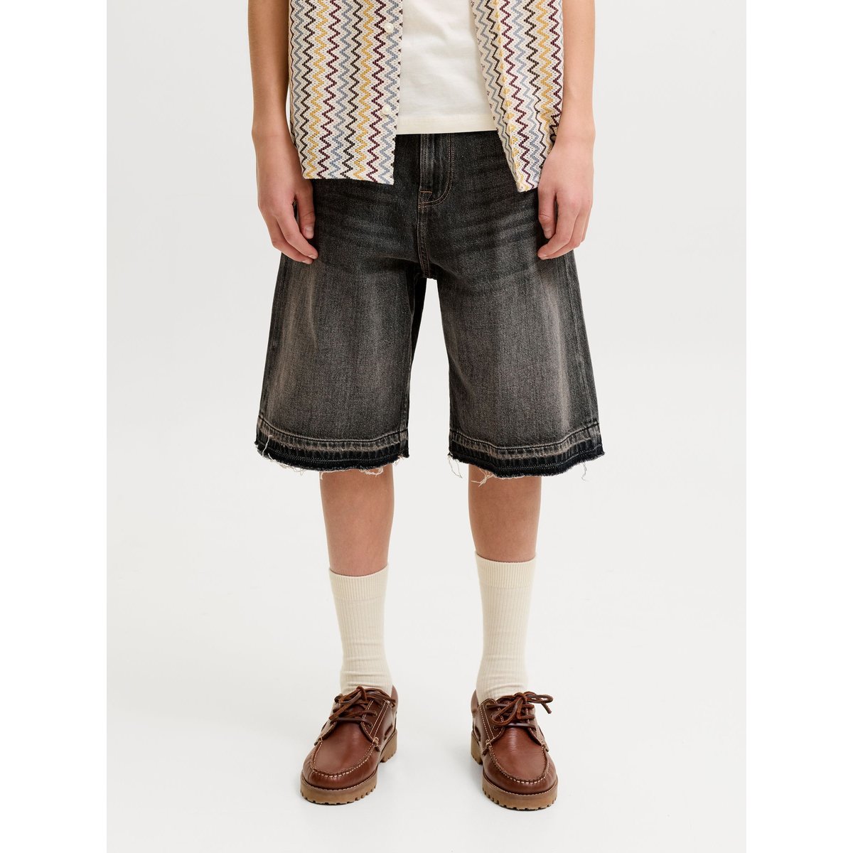 Short En Denim black denim, JACK & JONES JUNIOR