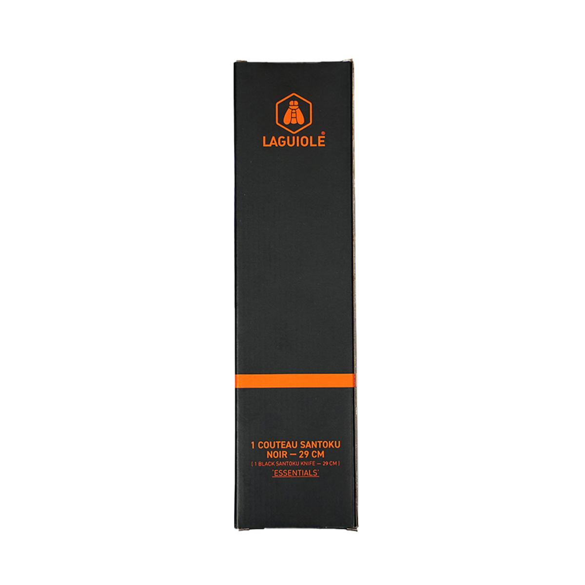 Couteau santoku noir 29cm - "Essentials" couleur unique, LAGUIOLE CUISSON