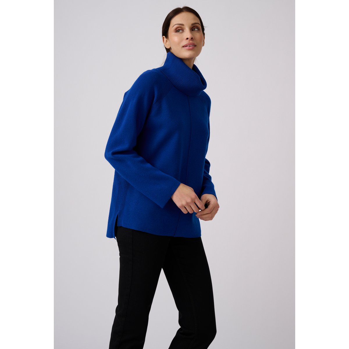 Pull col boule Thermolactyl bleu, DAMART