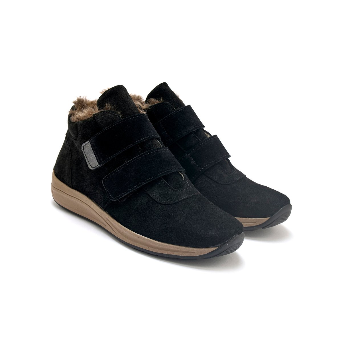 Botts scratchs cuir velours noir, PEDICONFORT