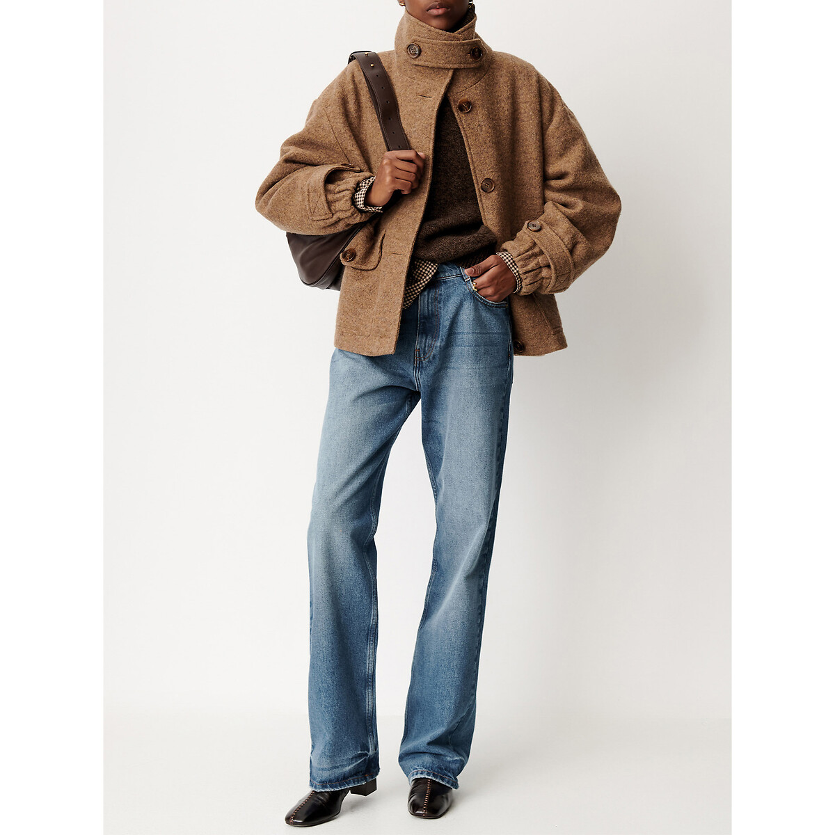 Cappotto corto in lana, HATTSON cammello chiaro, SESSUN