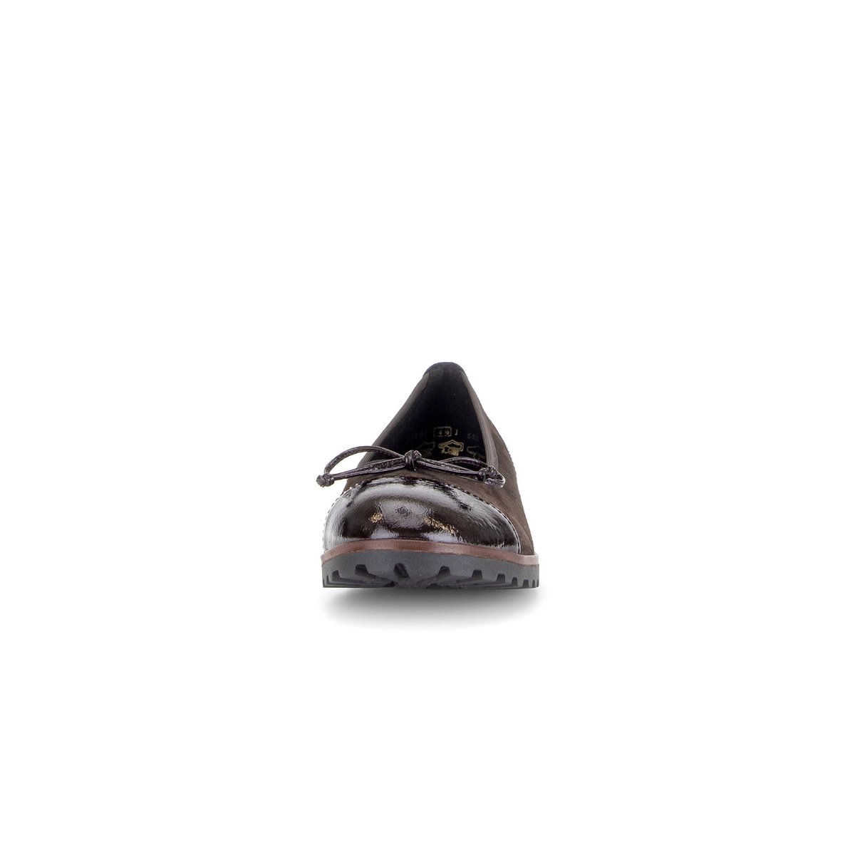 Ballerines en cuir à talon décroché marron, GABOR