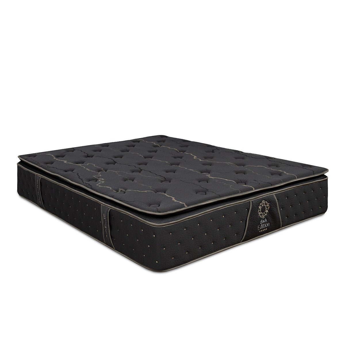 Matelas Mémoire de forme 34 cm BLACK EDITION noir, BELLECOUR