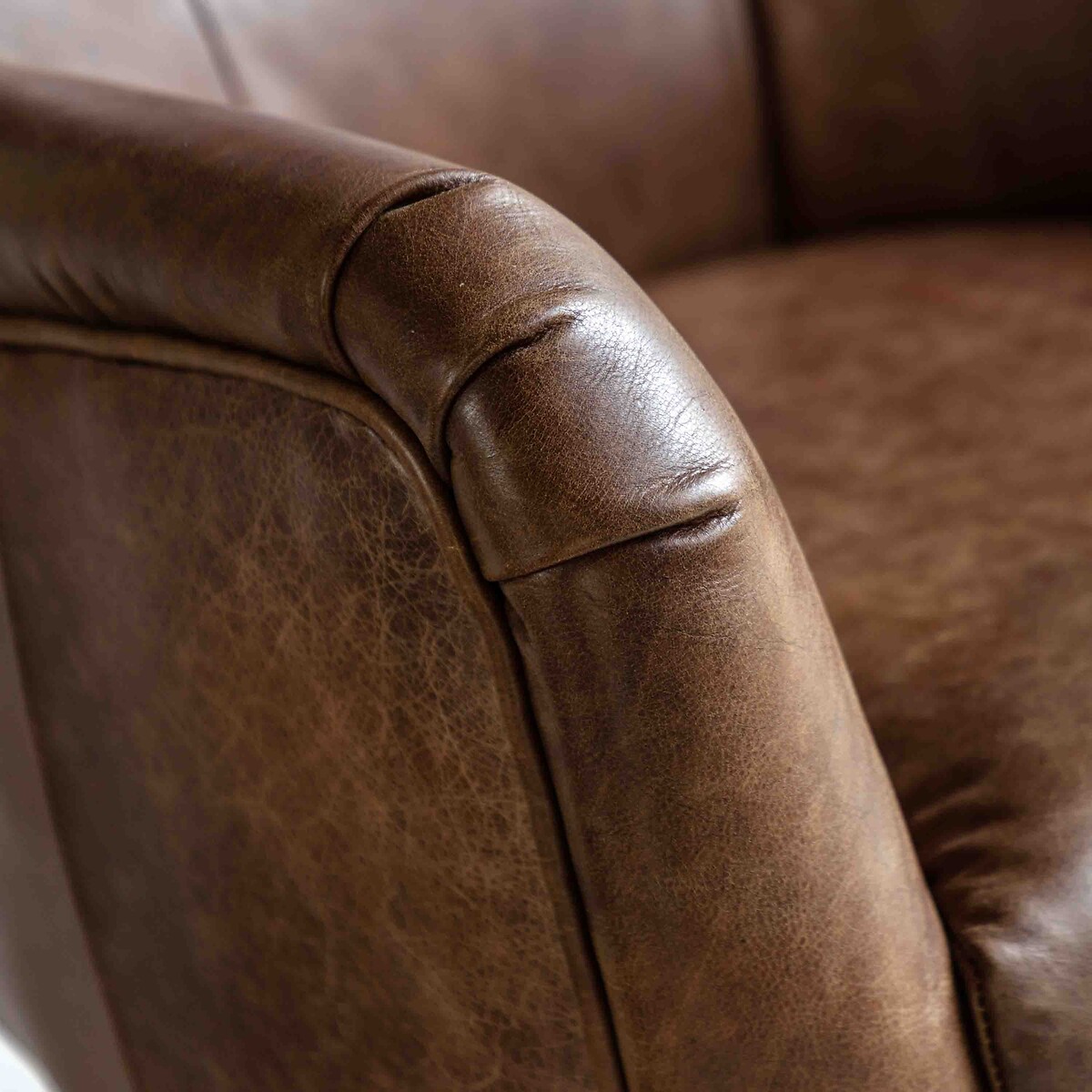 Bertram Swivel Leather Accent Chair walnut, ÉDITÉ