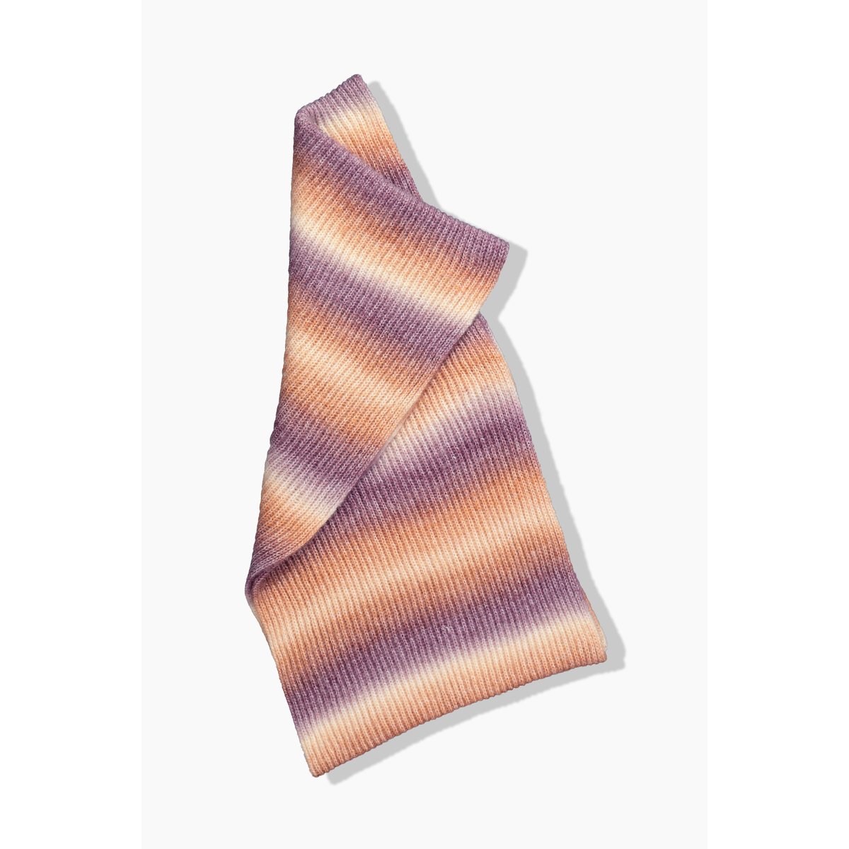Écharpe tubulaire en maille côtelée mauve lilas, ULLA POPKEN