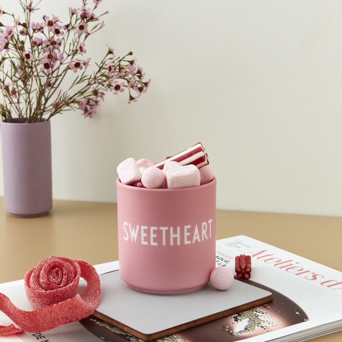 Mug Rose en Porcelaine Sweatheart rose, DESIGN LETTERS