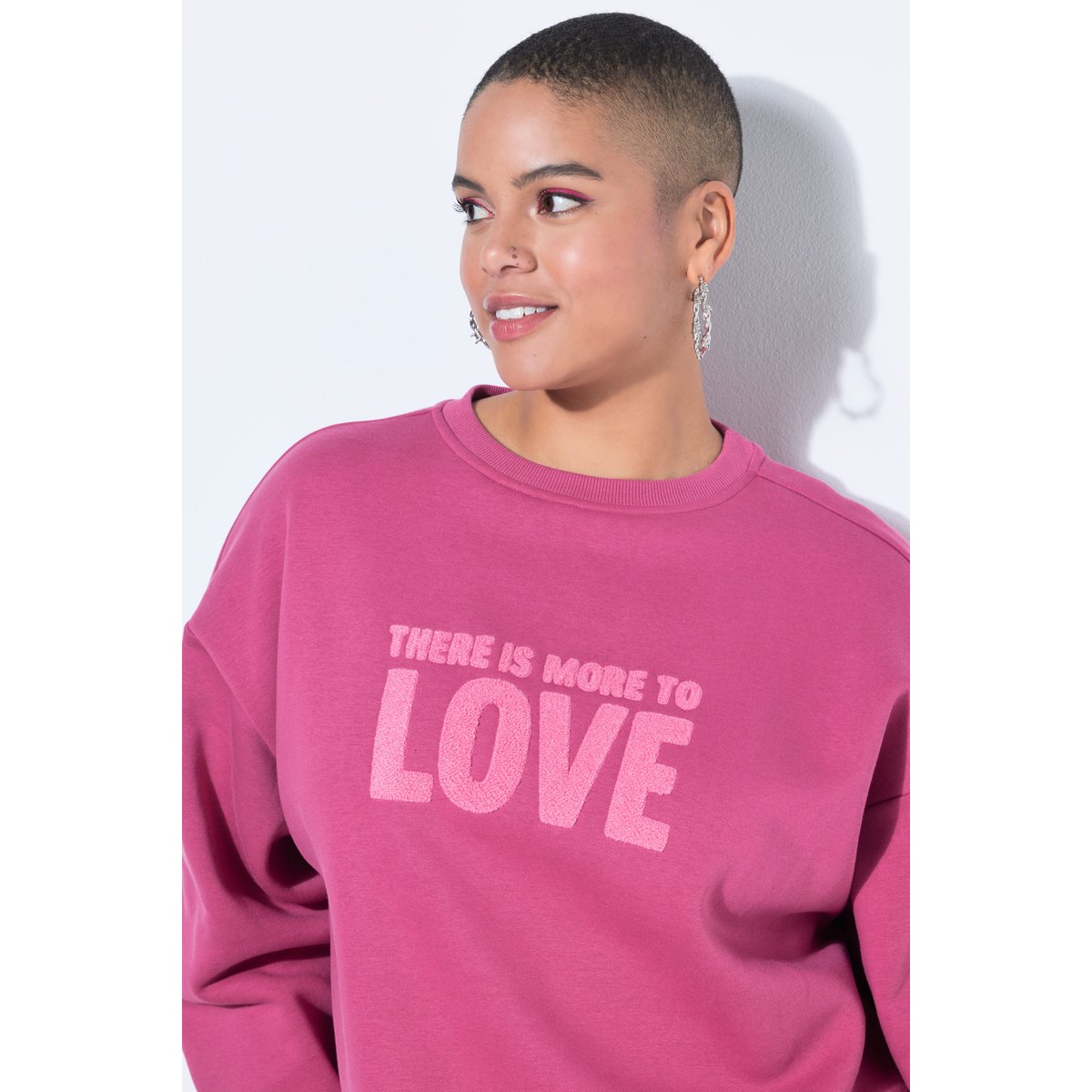 Sweat-shirt oversize, message en tissu éponge baie, STUDIO UNTOLD