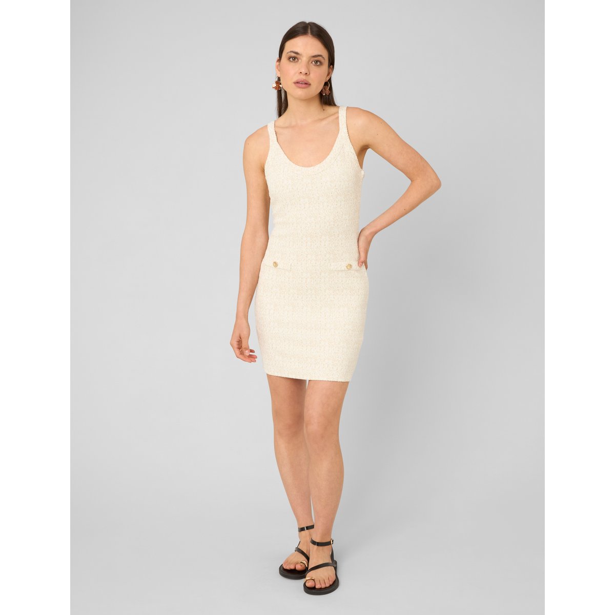 Robe en maille naturel, BZB