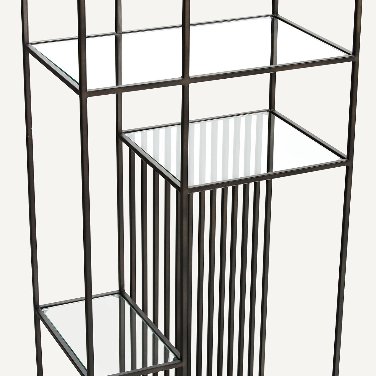Libreria metallo acciaio e vetro, Rectiligne gun metal, AM.PM