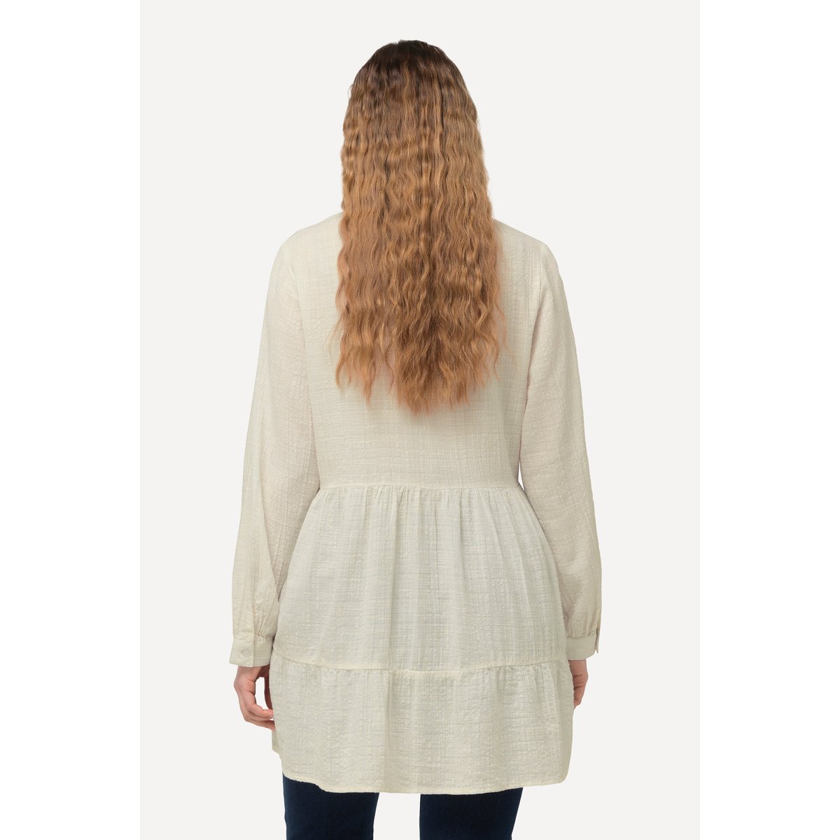 Tunique avec dentelle blanc neige, ULLA POPKEN