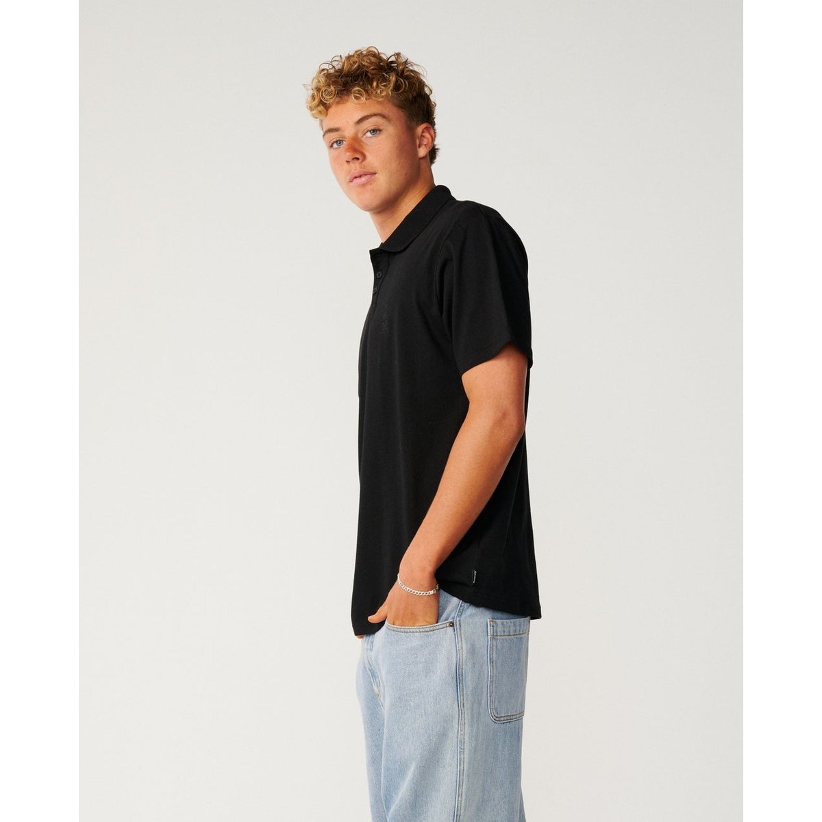 Polo SEARCH SERIES VAPORCOOL noir, RIP CURL