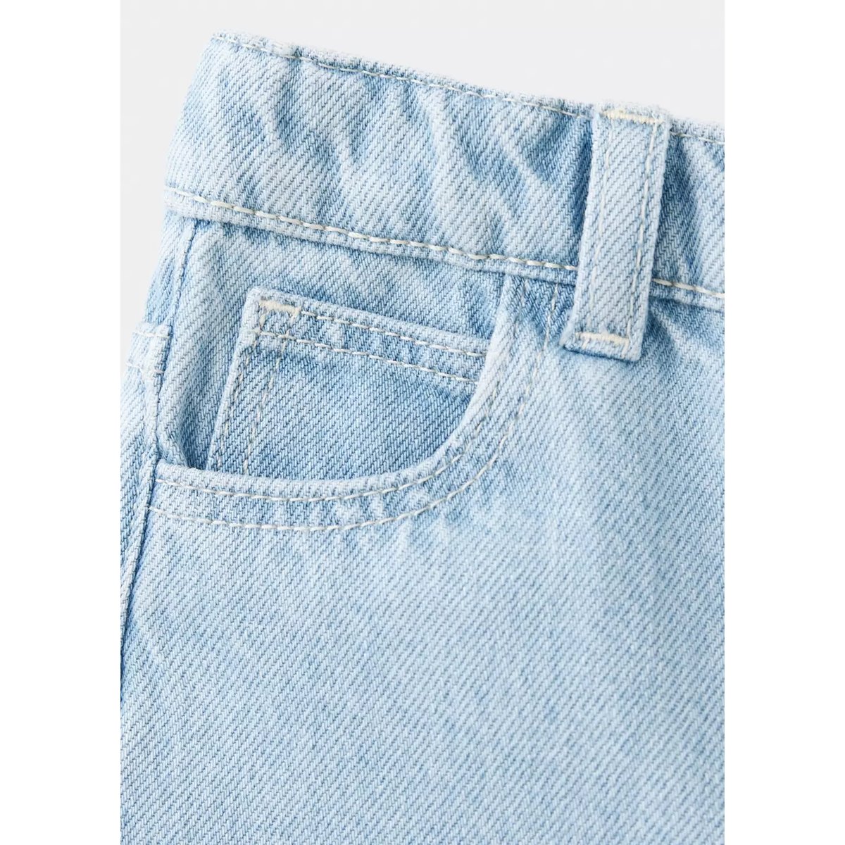 Jupe-culotte jean bleu clair, MANGO BABY