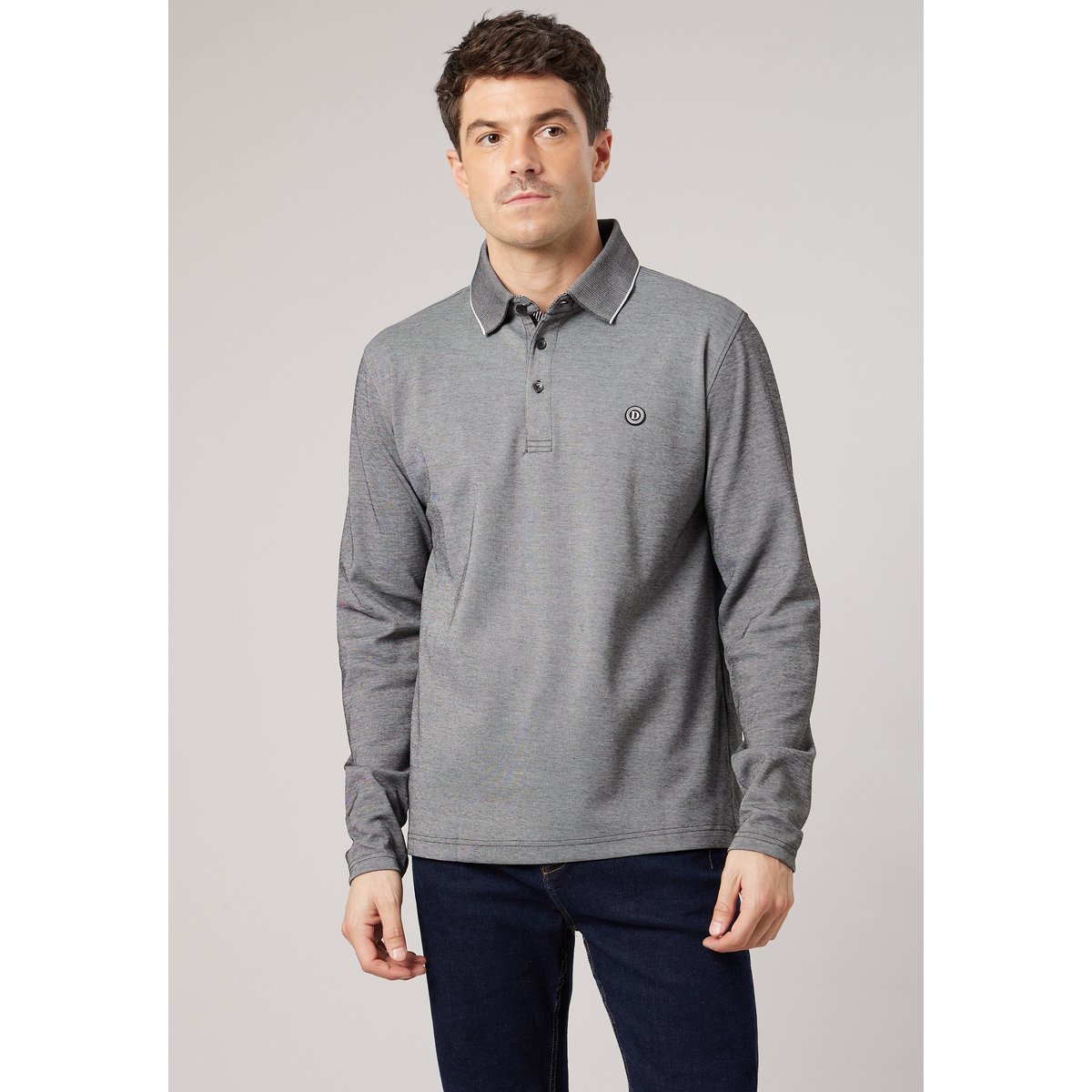 Polo regular homme en matière piquée VELVORN noir, DEELUXE