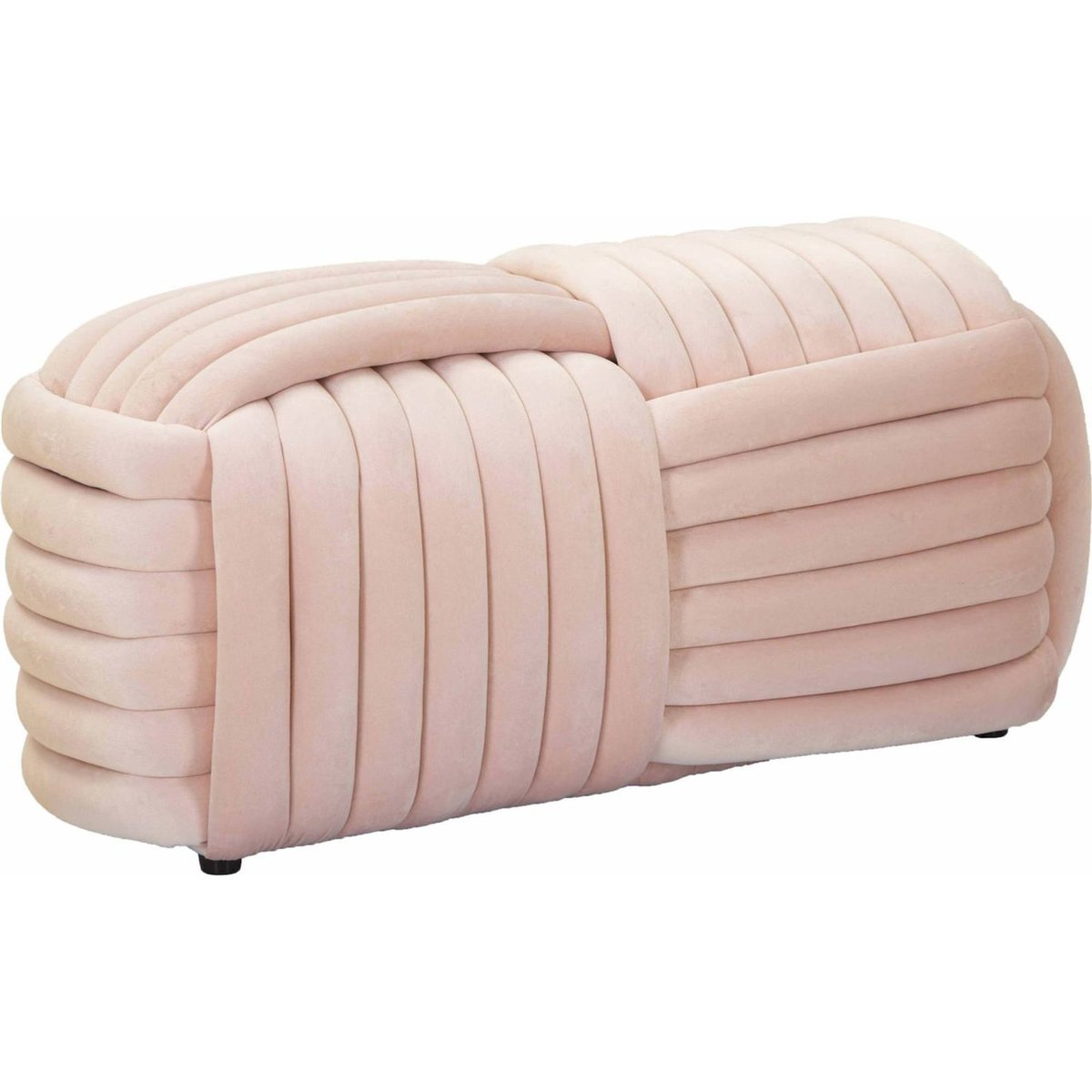 Banc au relief matelassé sculptural GLAM crème, RECOLLECTION