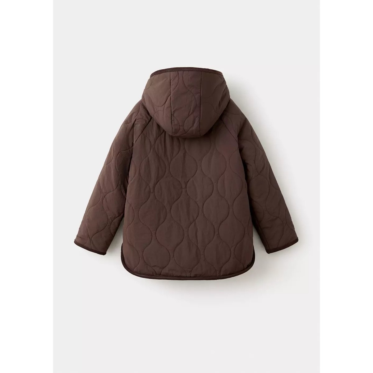 Anorak matelassé moutonné marron, MANGO KIDS