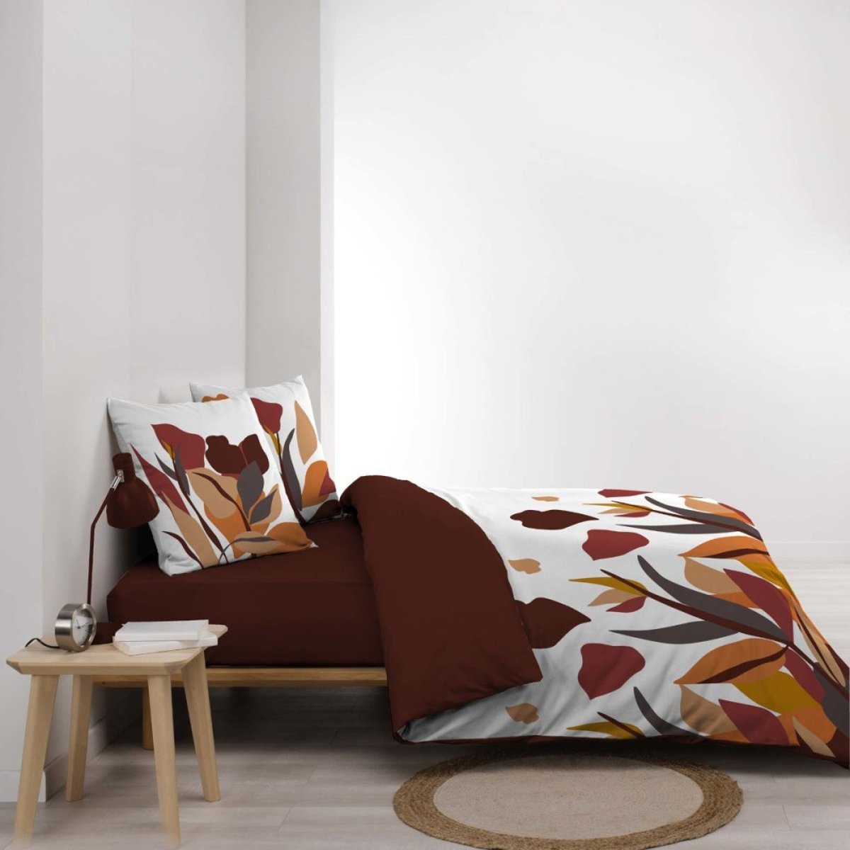 Housse de couette 240x220 + 2 taies 100% coton 57fils PALOMA multicolore, DECORATIE