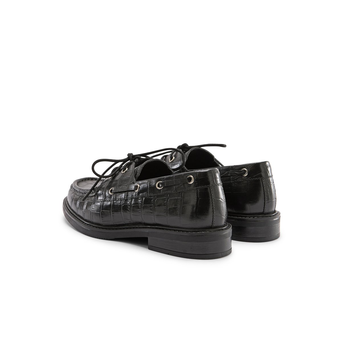 Derbies à lacets bout rond noir, PEDICONFORT