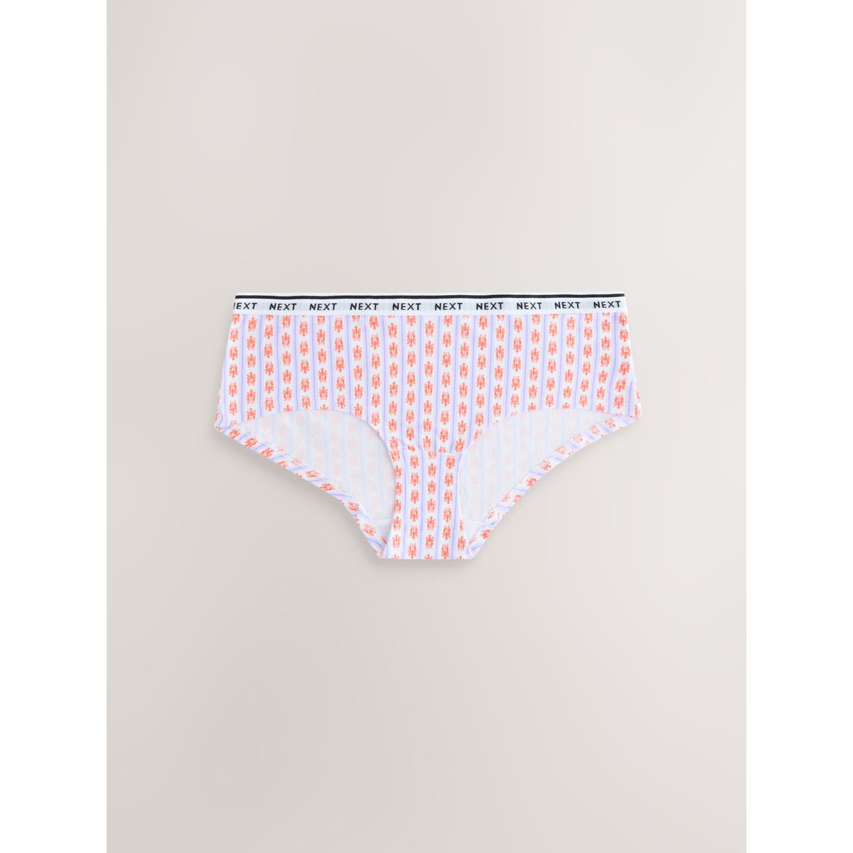 Culotte en coton à logo, lot de 10 orange/blanc, NEXT