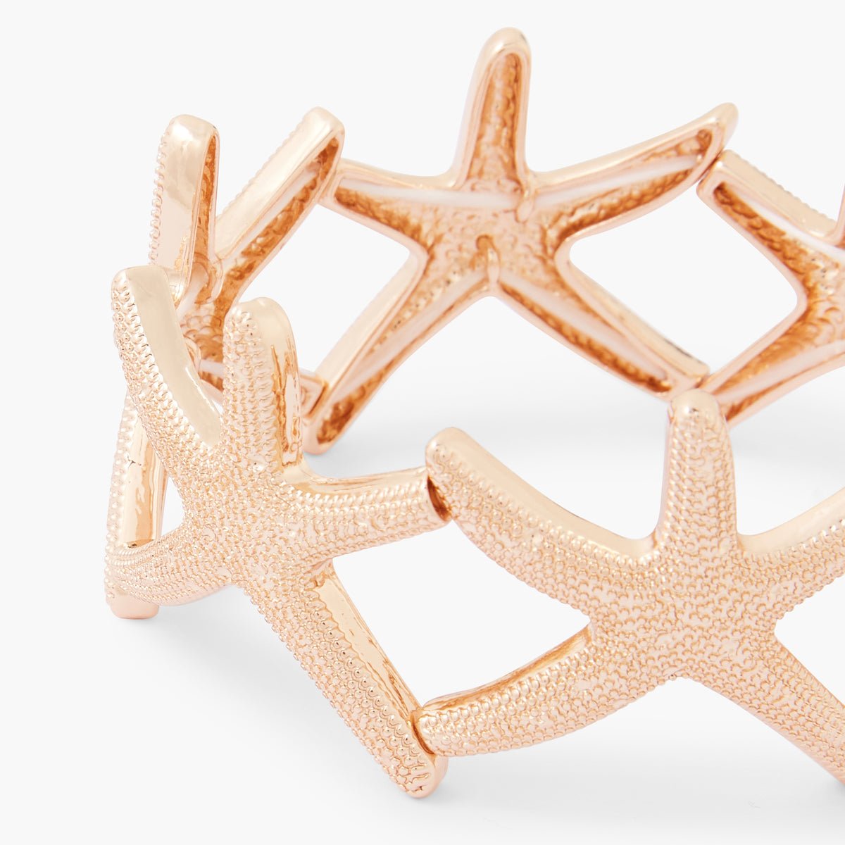 Bracelet élastique étoiles de mer doré, BALABOOSTE