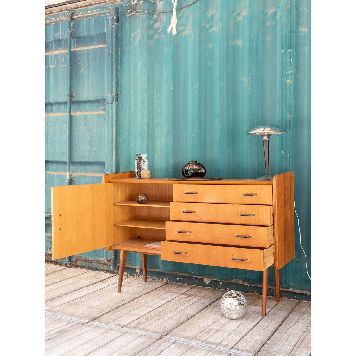 Enfilade en bois Margaret N°478 - Bon état bois foncé, DEBONGOUT