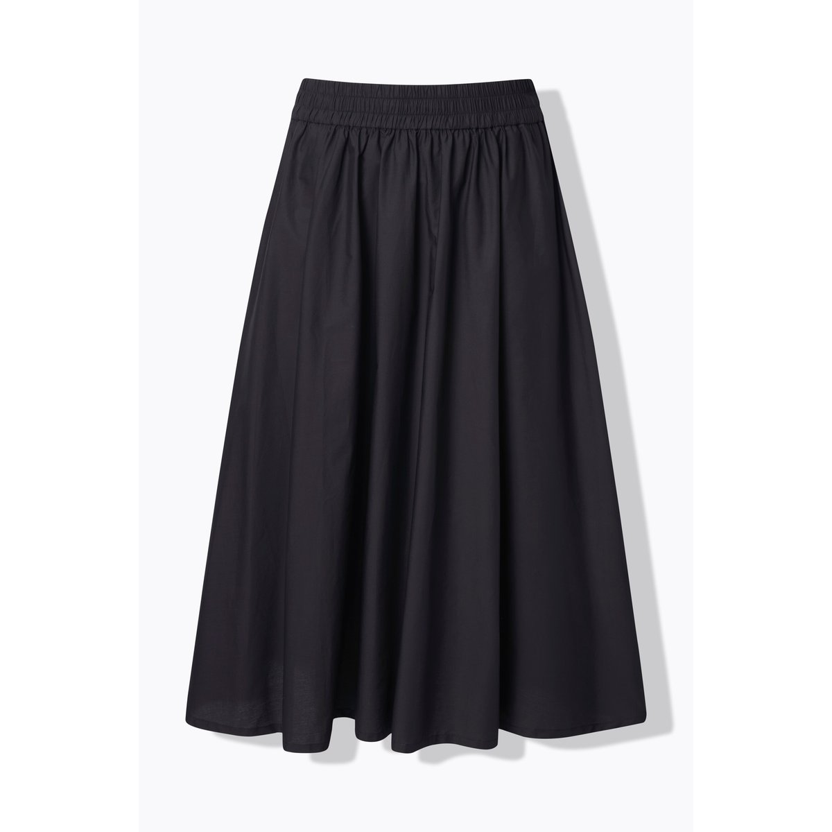 Jupe midi en Papertouch noir, ULLA POPKEN