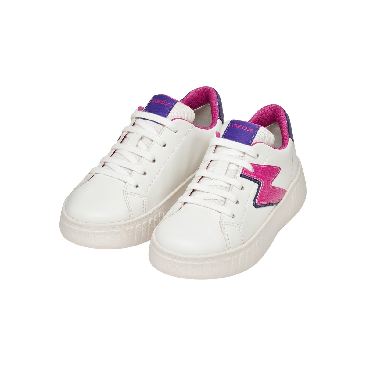 Baskets respirantes Mikiroshi blanc fushia, GEOX