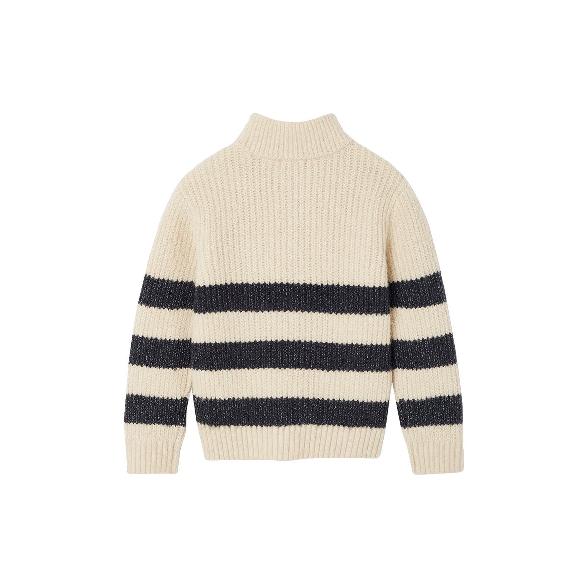 Pull col montant blanc chiné, VERTBAUDET