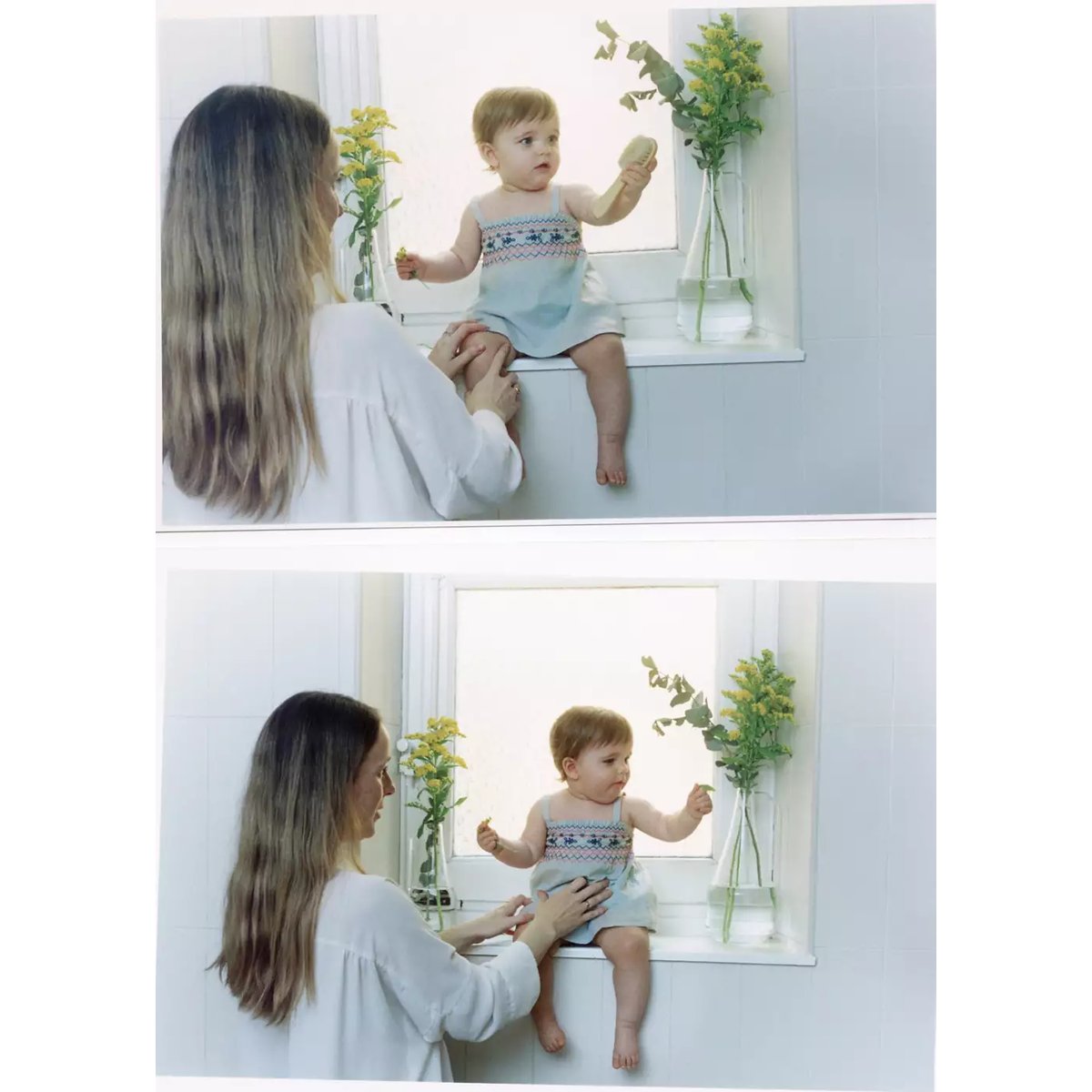 Robe et culotte détails brodés vert d´eau, MANGO BABY