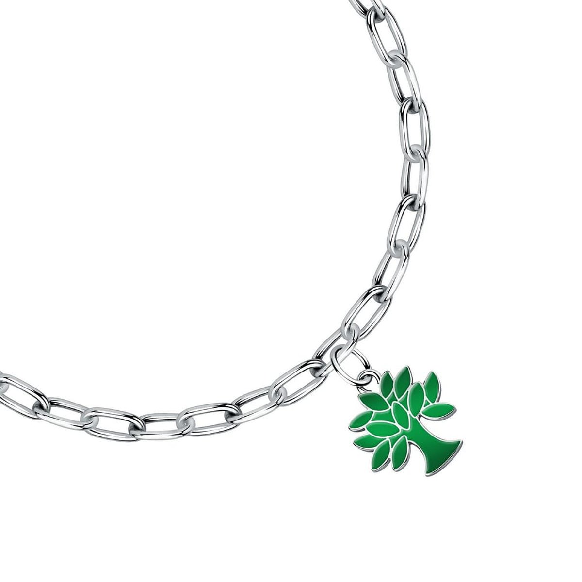 Bracelets en Acier/email et Email argent et vert, LA PETITE STORY