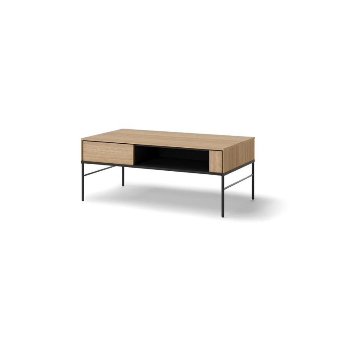 Table basse rectangulaire en panneaux de particules, VERONA marron clair, BOBOCHIC