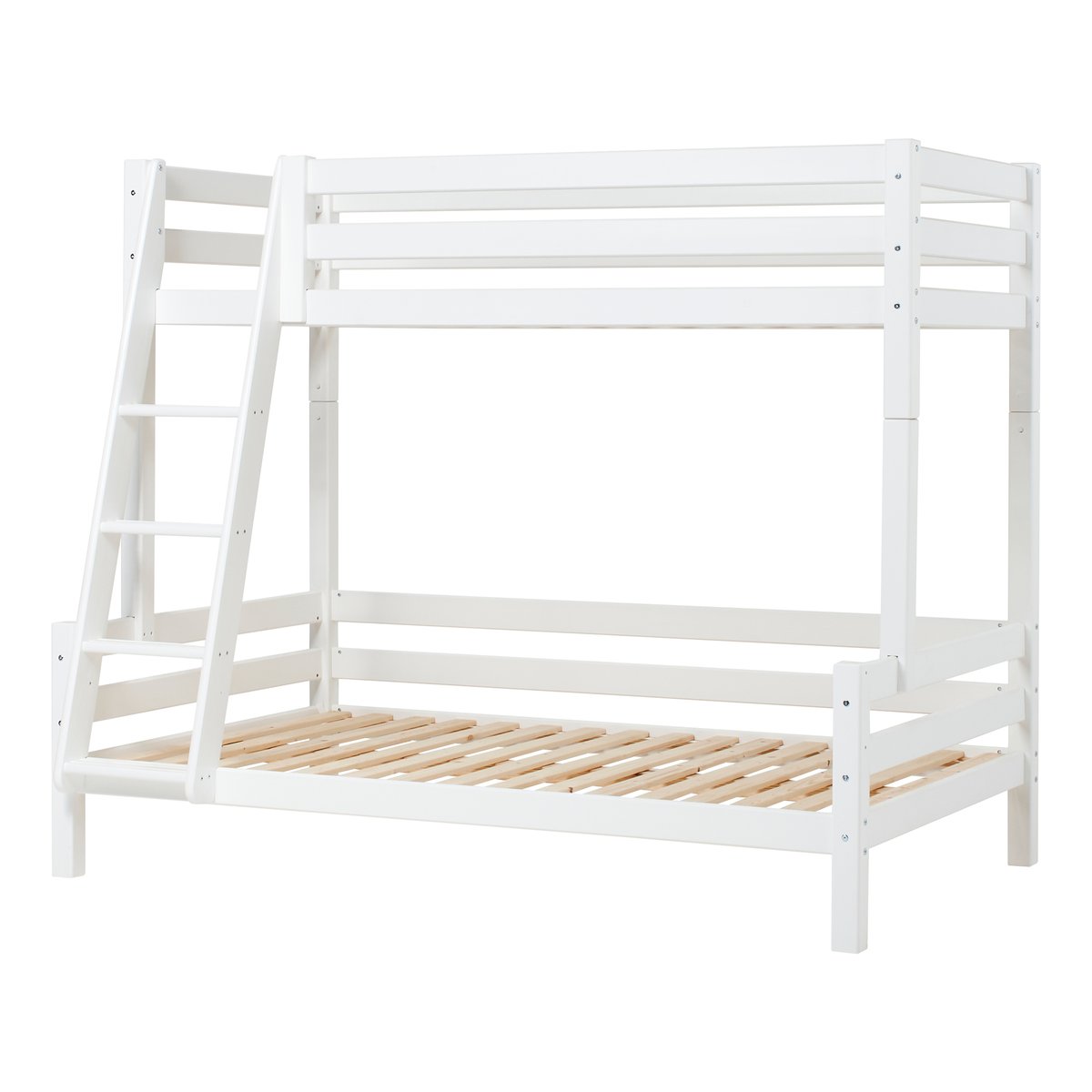 Lit Superposé pin massif ECO LUXURY blanc, HOPPEKIDS