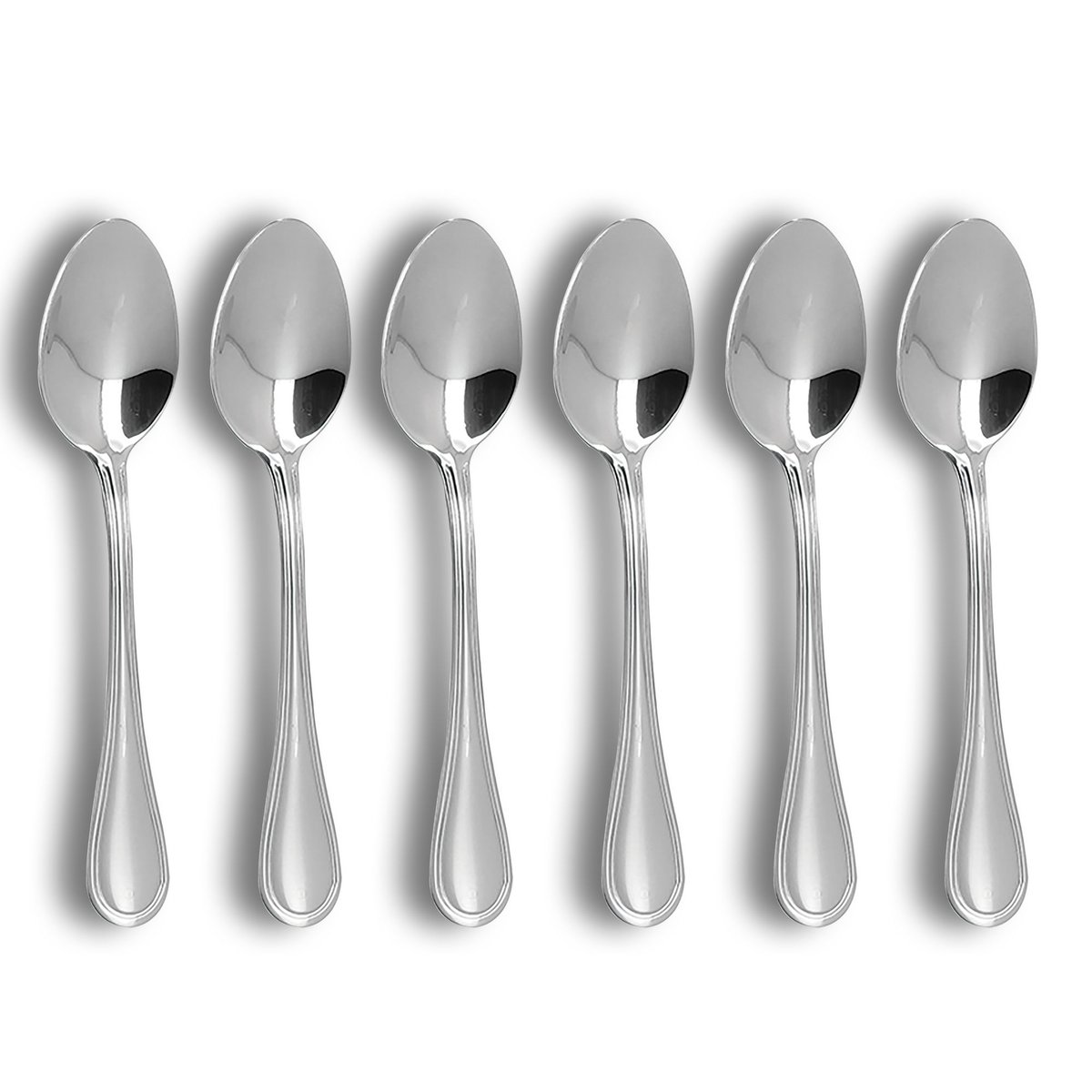 Lot de 6 cuillères à dessert en acier inoxydable, FILLA inox, OGO LIVING
