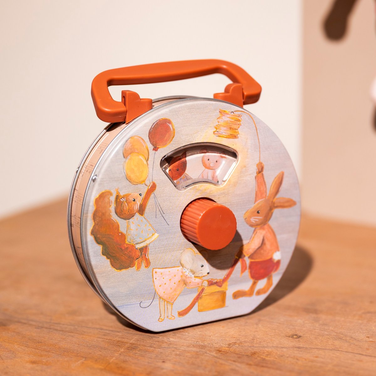 Boîte à musique gris, orange, beige, EGMONT TOYS