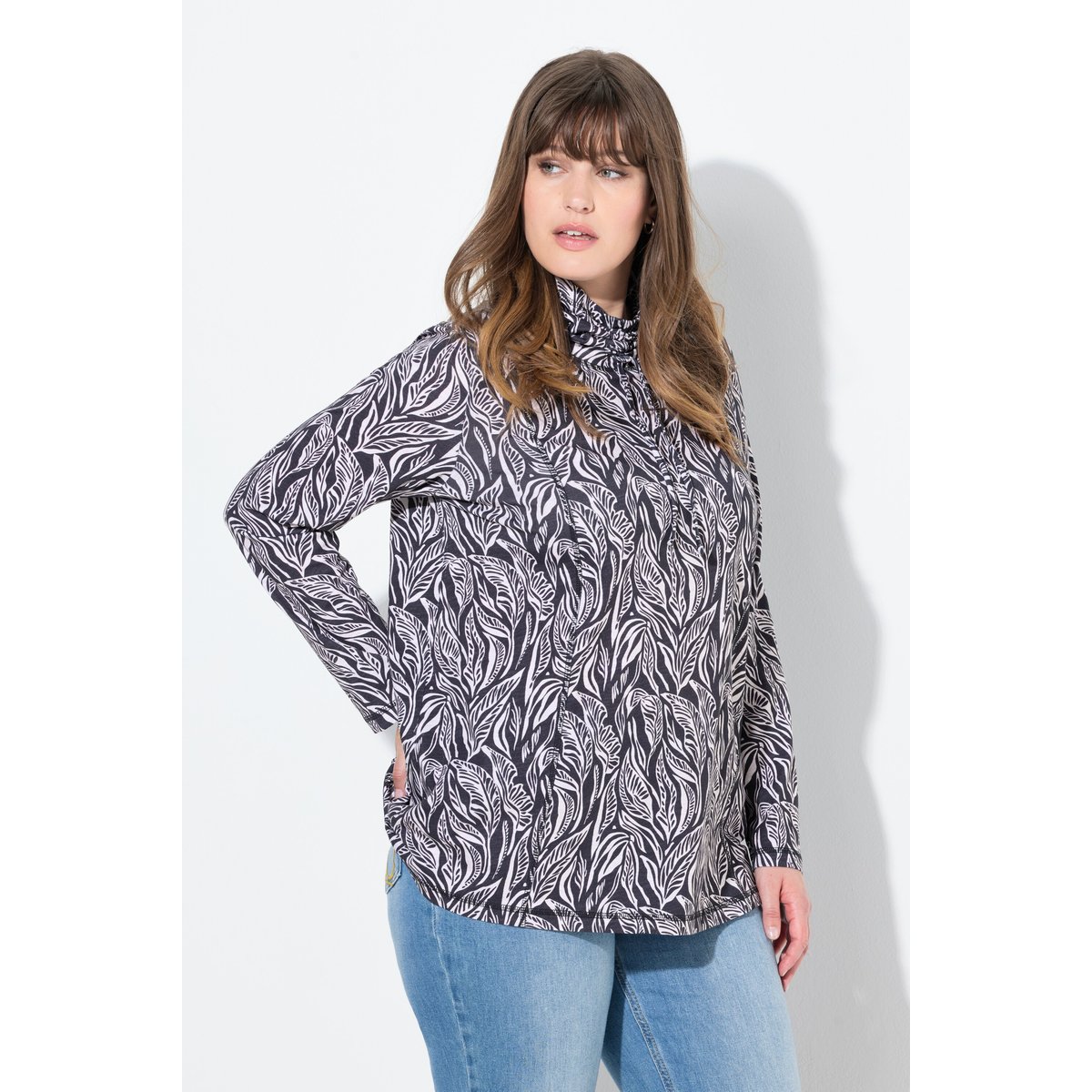 T-shirt en coton bio noir, ULLA POPKEN