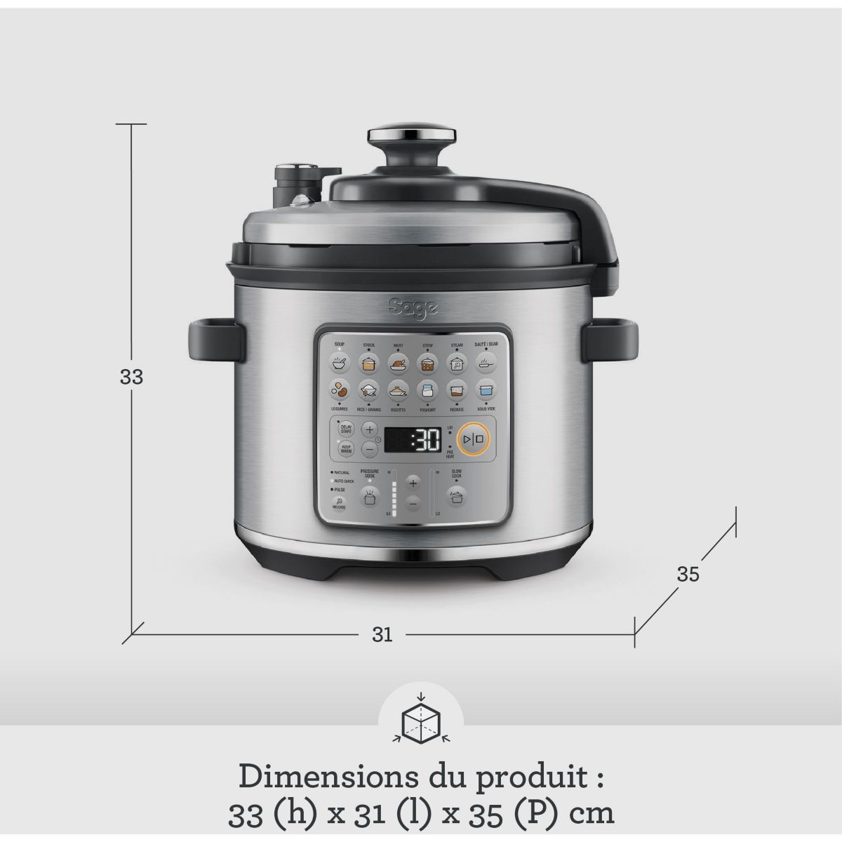 Multicuiseur SPR680BSS2EEU1- The Fast Slow Go argent / métallique, SAGE APPLIANCES