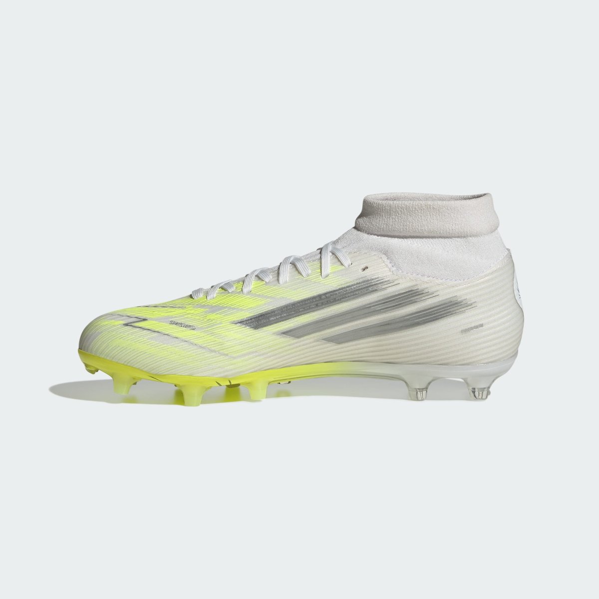 Chaussures De Football Femmes F50 Sparkfusion League Mid Cut Terrain Souple / Terrain Synthétique cloud white / iron metallic / hi-res yellow, adidas Performance