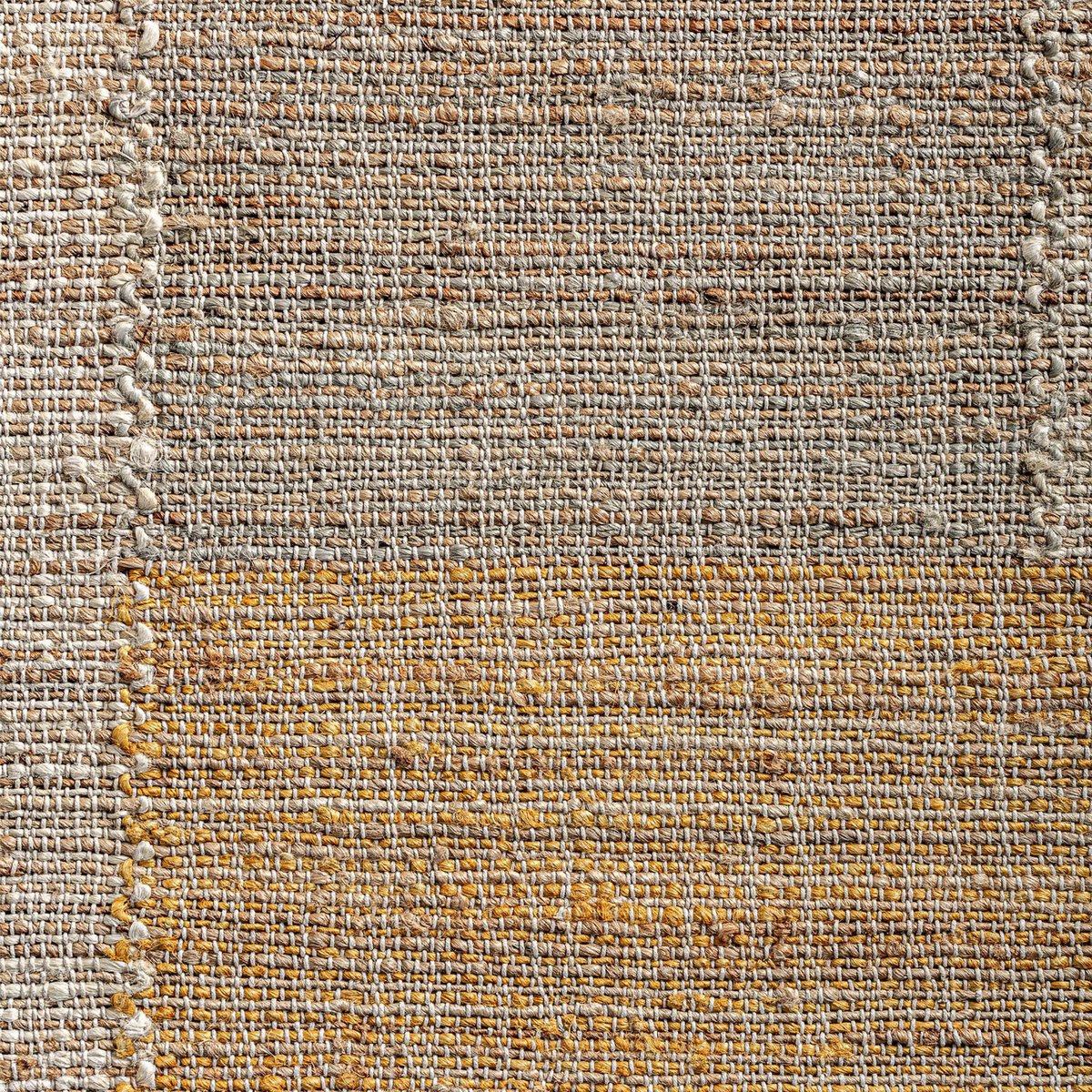 Tapis en jute tissé à plat, Style classique gris clair effet naturel, RECOLLECTION