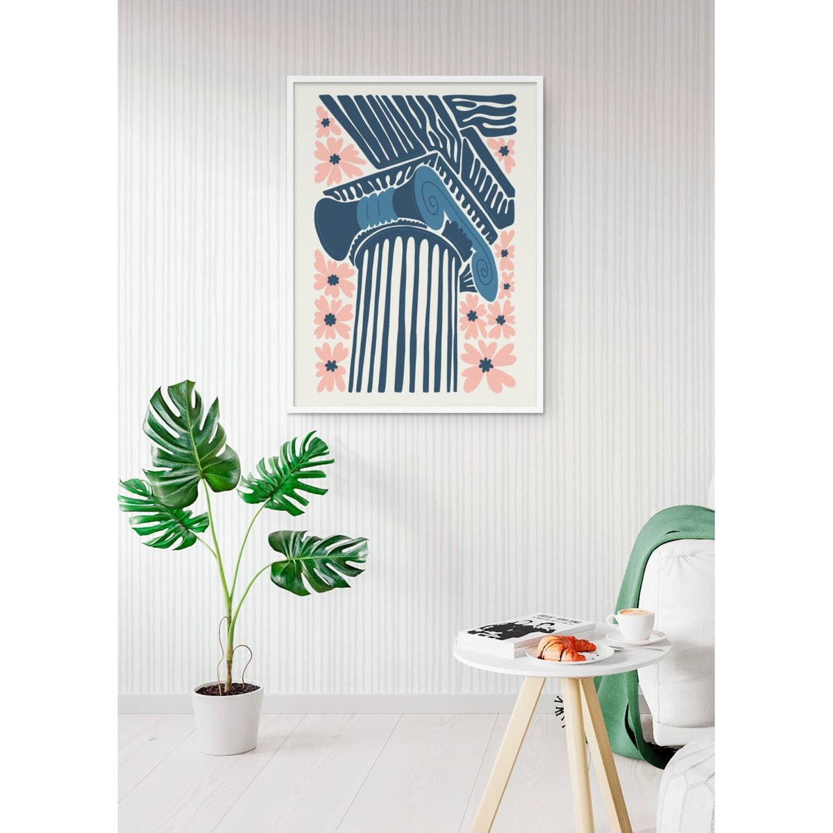 Affiche Grèce Parthénon blanc, L'AFFICHERIE